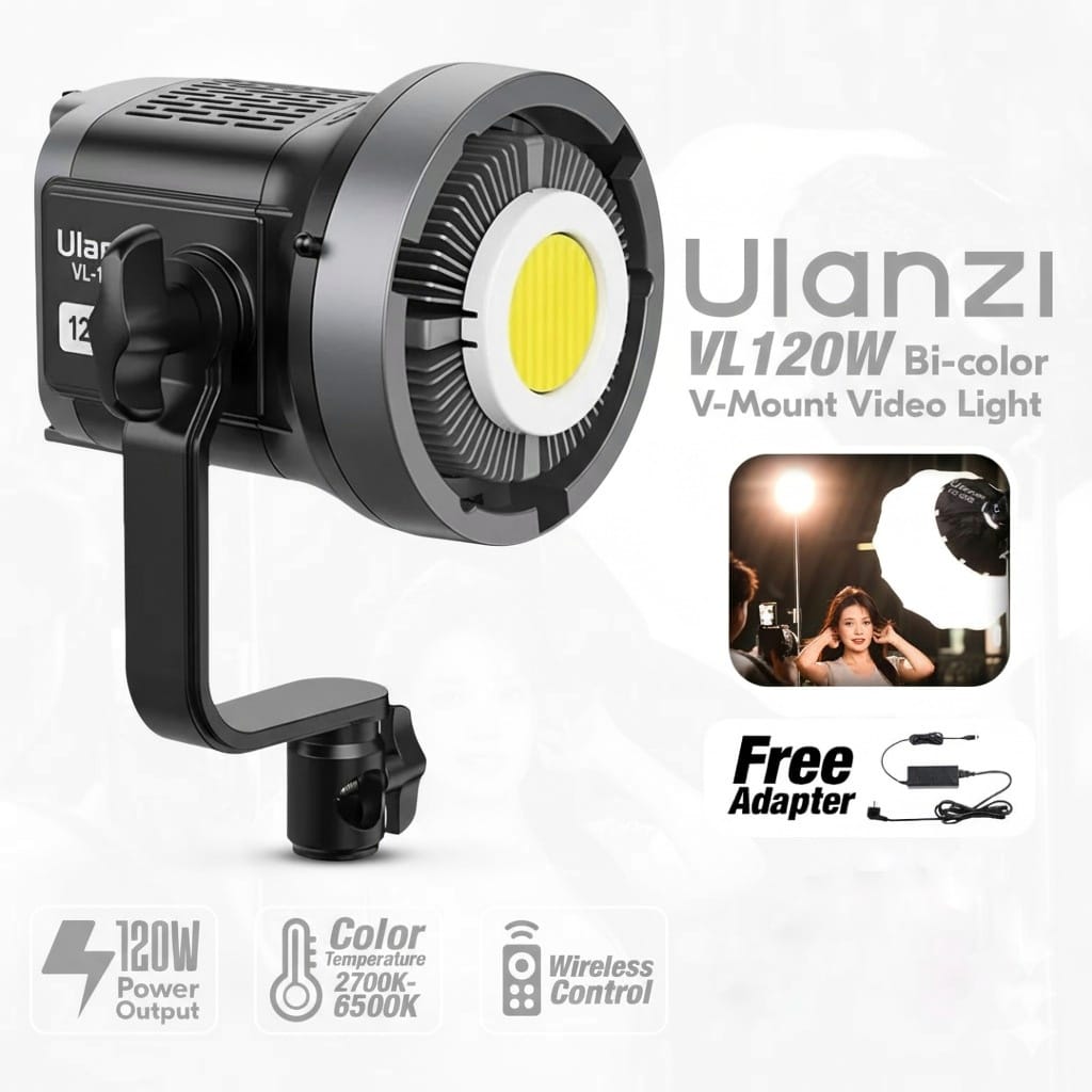 Ulanzi VL-120Bi 120W V-Mount COB Video Light